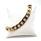 10K Yellow Gold 8.5" 9mm Wide Link Bracelet