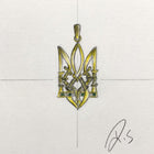 Golden Sea Trident Pendant