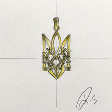 Golden Sea Trident Pendant