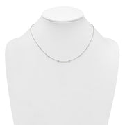 Silver 16.5" 6 Station CZ Necklace