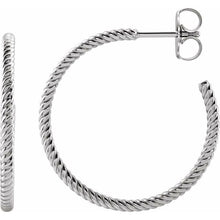 Platinum Open Hoop Earrings