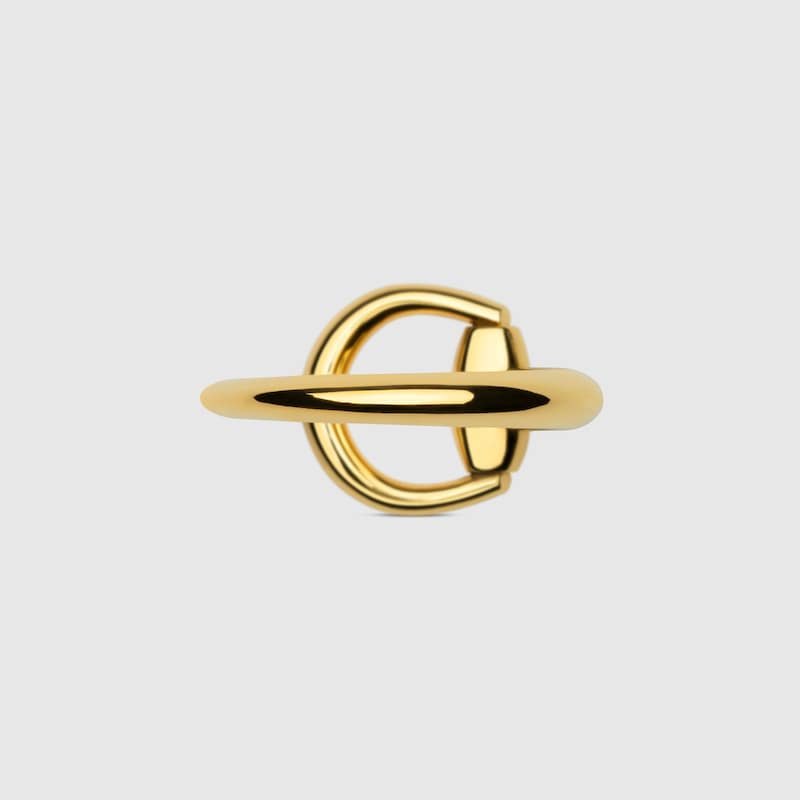 Gucci Horsebit 18K Yellow Gold Ring Size 6