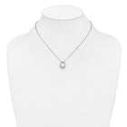 Silver 16" Fancy Open Circle Necklace