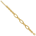 Steel Yellow IP Plated Open Link 7" Bracelet