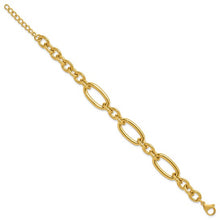 Steel Yellow IP Plated Open Link 7" Bracelet