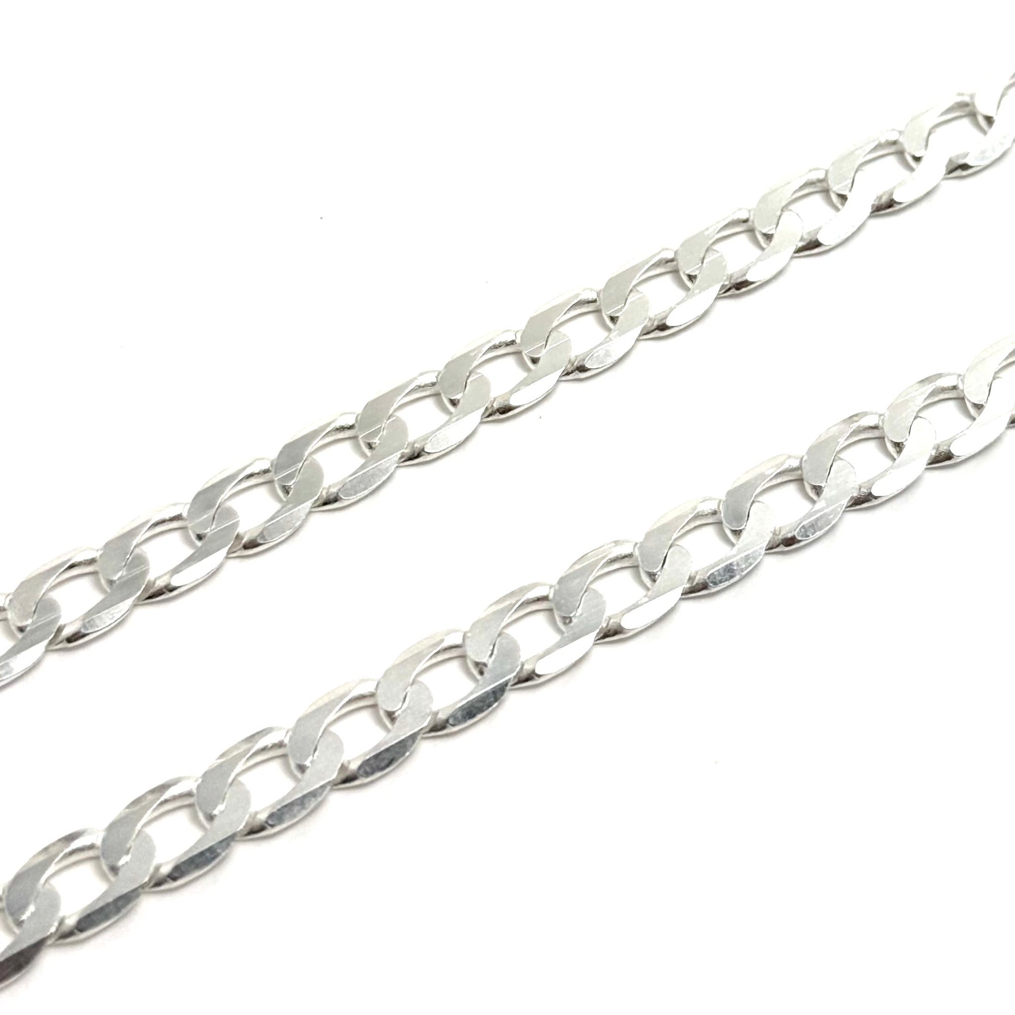 Silver 20 Inch Solid 6.1mm Open Link Necklace