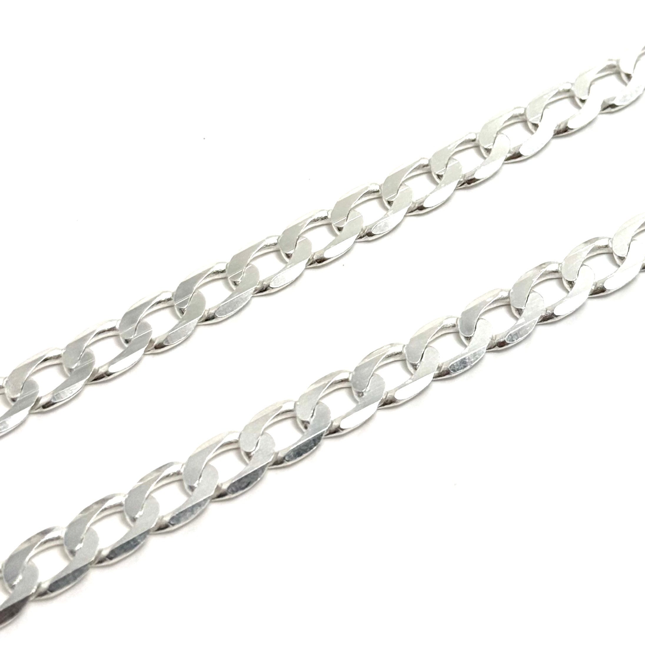 Silver 20 Inch Solid 6.1mm Open Link Necklace