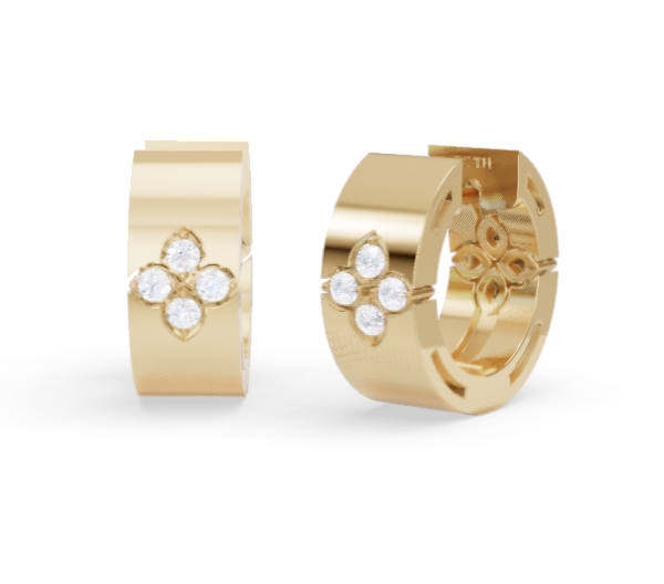 Roberto Coin Love in Verona 15mm Diamond Hoop Earrings