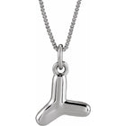 Sterling Silver Initial Bubble 18 Inch Necklace