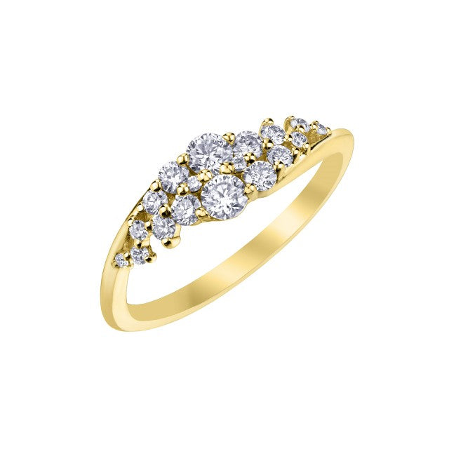 10K Yellow Gold and Diamond Ring