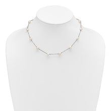 Silver 16" 12-Station 6-7mm Fresh Water Pearl Necklace