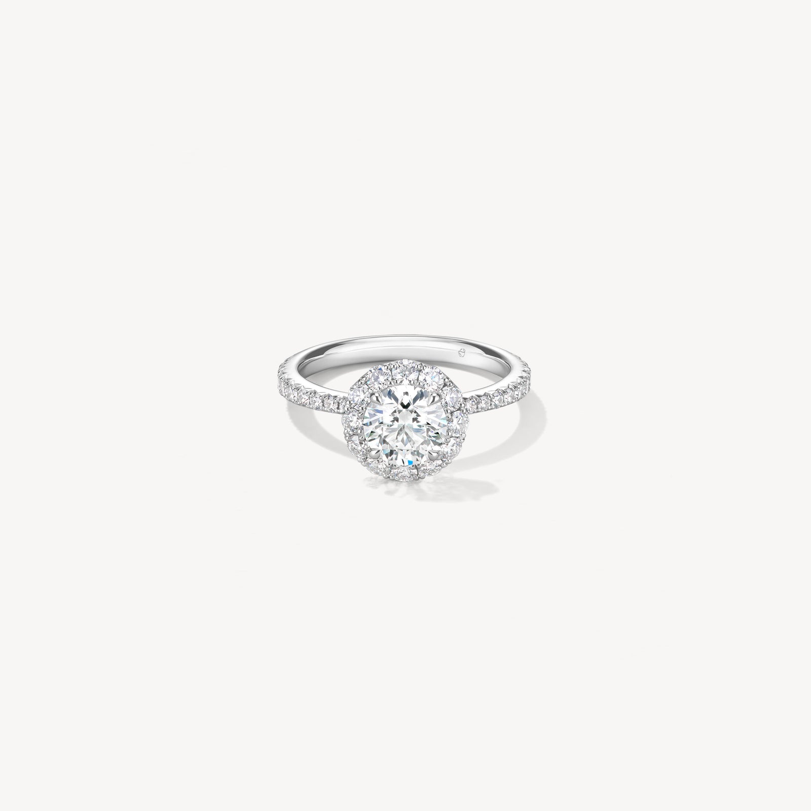 Hearts On Fire Vela Halo Ring With Diamond Band