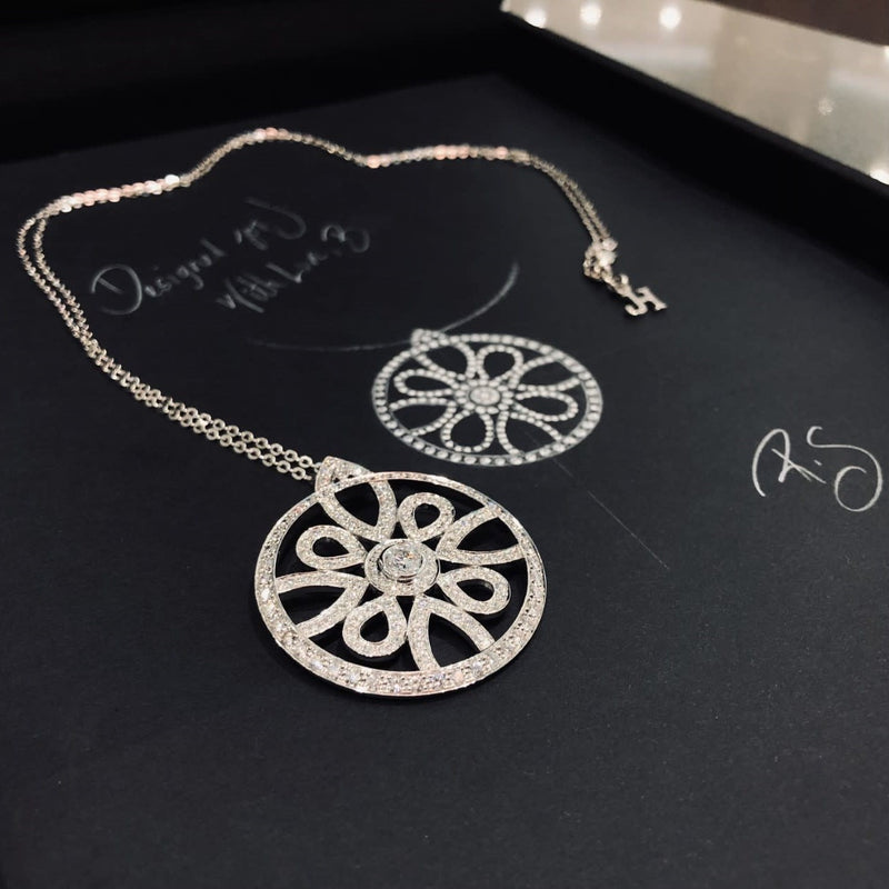 Concentric Love Circle Custom Necklace