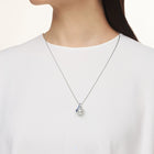 Mikimoto Ocean Akoya and Sapphire Necklace in White Gold