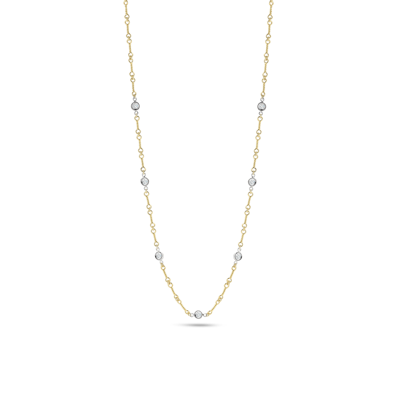 Roberto Coin 18KY&W 16'' Diamonds By The Inch Necklace