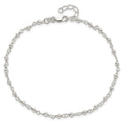 Sterling Silver Beaded Anklet