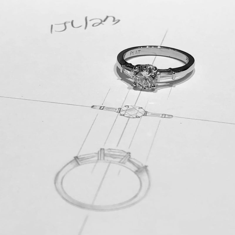 0.90 Platinum Promise Custom Ring