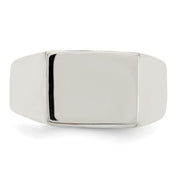 Sterling Silver Solid 9x11mm Engraveable Signet Ring, Size 8