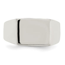 Sterling Silver Solid 9x11mm Engraveable Signet Ring, Size 8