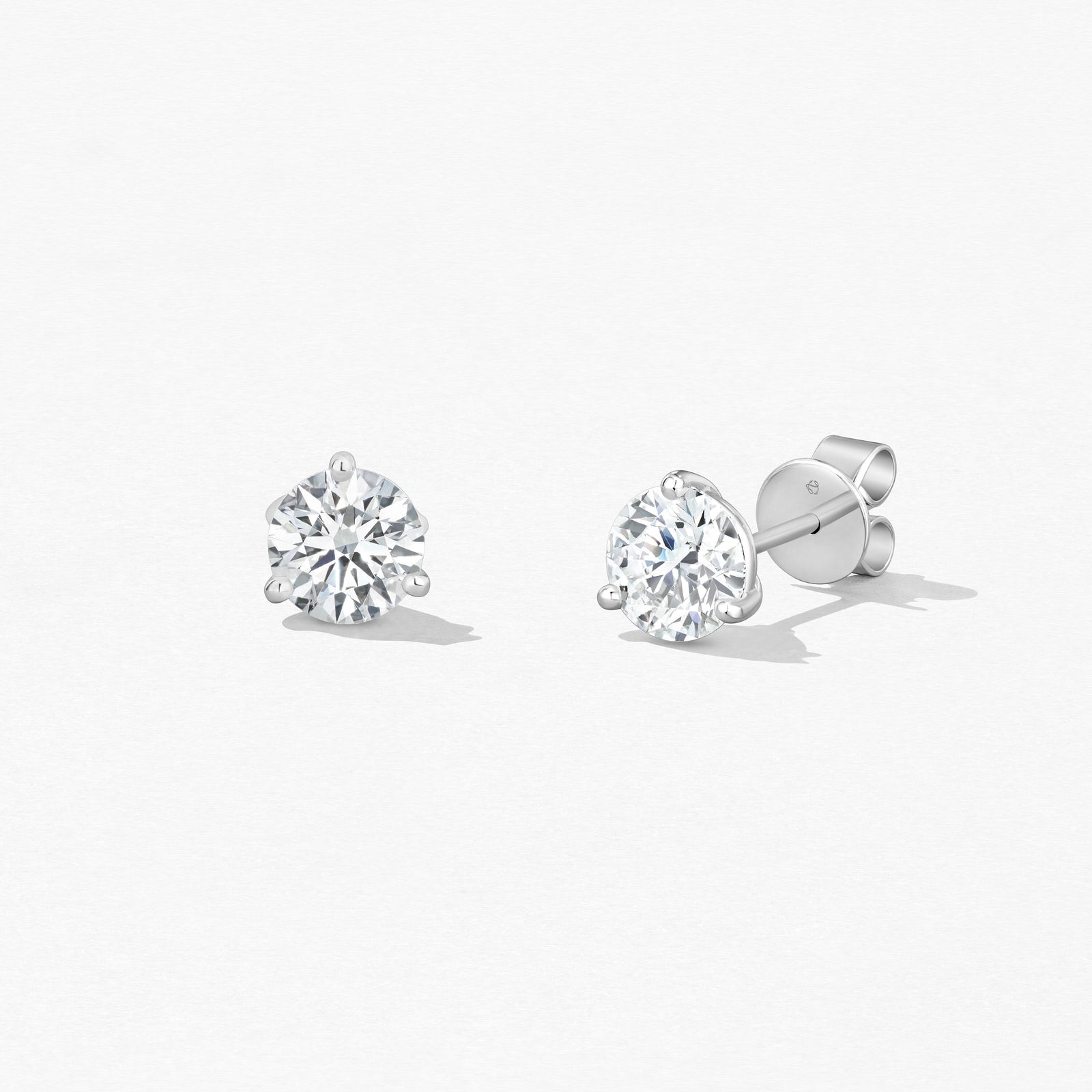 Hearts On Fire Three-Prong Stud Earrings