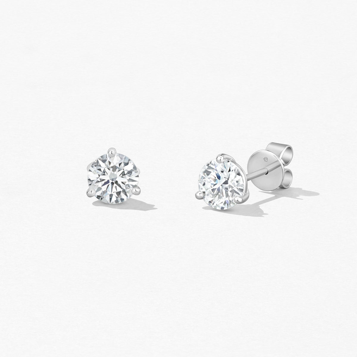 Hearts On Fire Three-Prong Stud Earrings