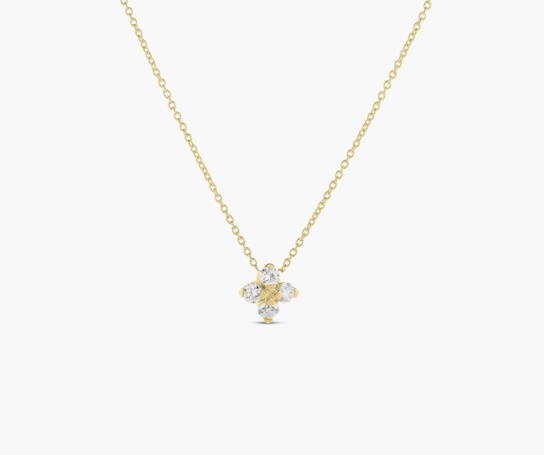 Roberto Coin Love in Verona Diamond Flower Necklace