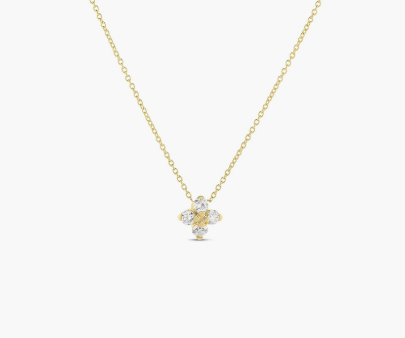 Roberto Coin Love in Verona Diamond Flower Necklace