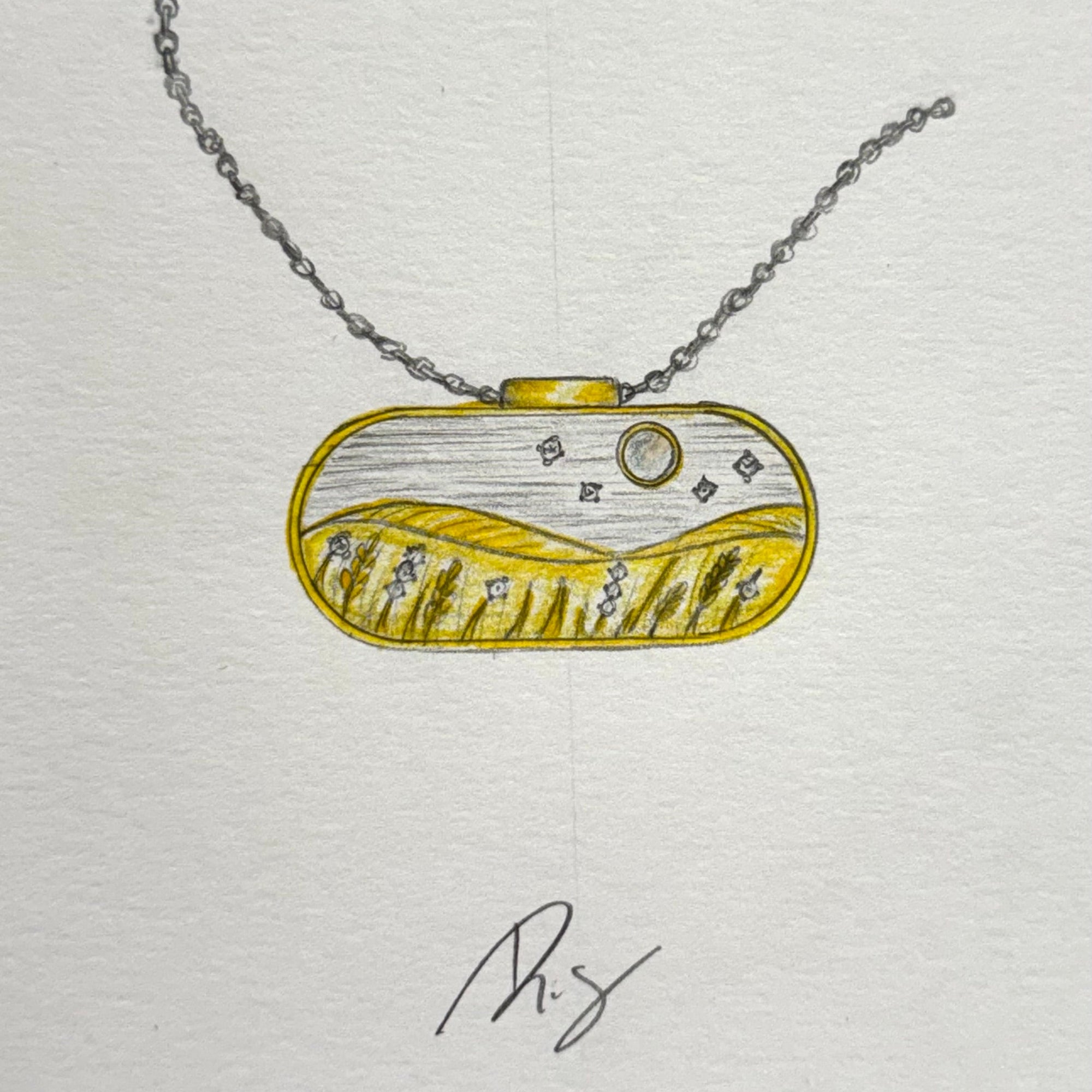 "Harvest Moon" Custom Designed Necklace