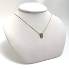 14K Yellow Gold Diamond "U" Pendant & Chain 18-Inch