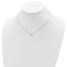 Sterling Silver Rhodium Plated 3-CZ Necklace
