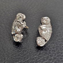 Custom 14K White Gold Diamond Earring Mounts