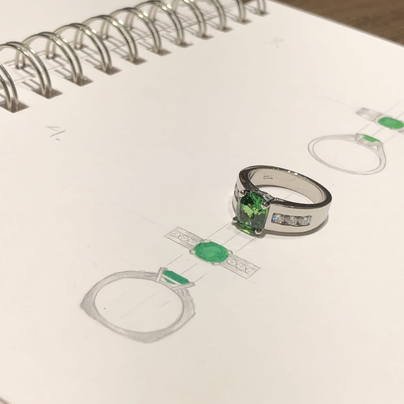 2.56 Vivid Tsavorite Custom Ring