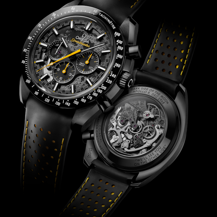 Omega speedmaster black side of the moon sale