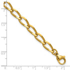Steel Yellow IP Plated 8" Elongated Curb Bracelet