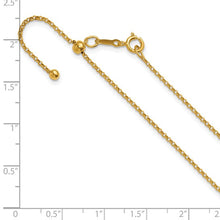 14K Gold Filled 22" Adjustable 1.30mm Rolo Necklace