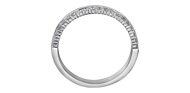 14K White Gold 0.50ctw Diamond Wedding Band Size 6