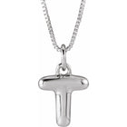 Sterling Silver Initial Bubble 18 Inch Necklace