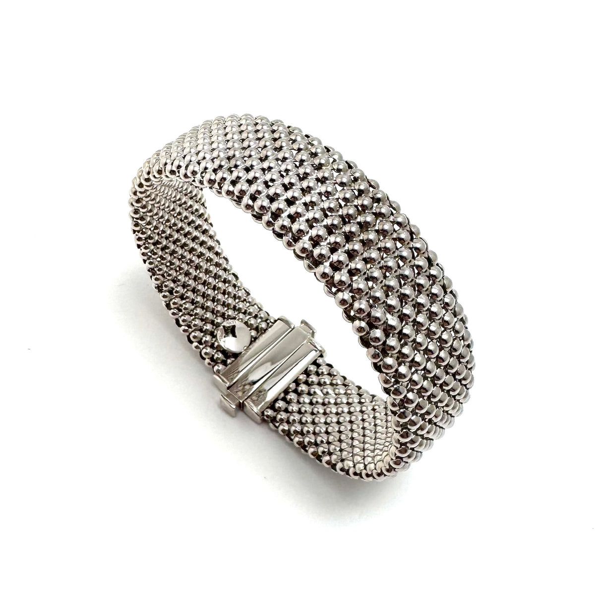 14KW Fancy Link 17mm wide Bracelet 7.5-Inch