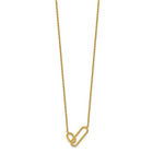 Stainless Steel Yellow Plated Intertwined Link Necklace