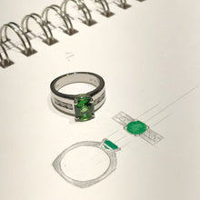 2.56 Vivid Tsavorite Custom Ring