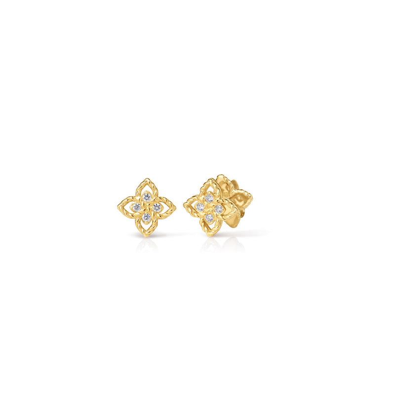 Roberto Coin Love in Verona 7mm Diamond Flower Stud Earrings