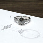 1.49 Salt & Pepper Custom Ring
