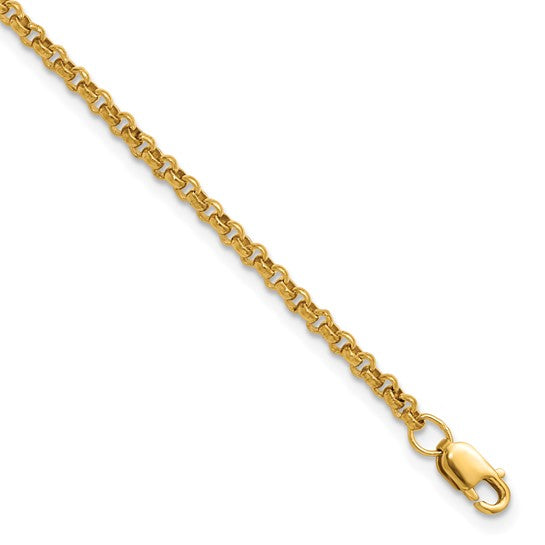 14K Gold Filled 6.5" Rolo Bracelet with 1" Extender