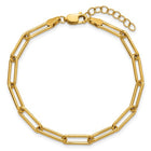 14K Gold Filled 6.5" Paperclip 4.10mm Bracelet with Extender