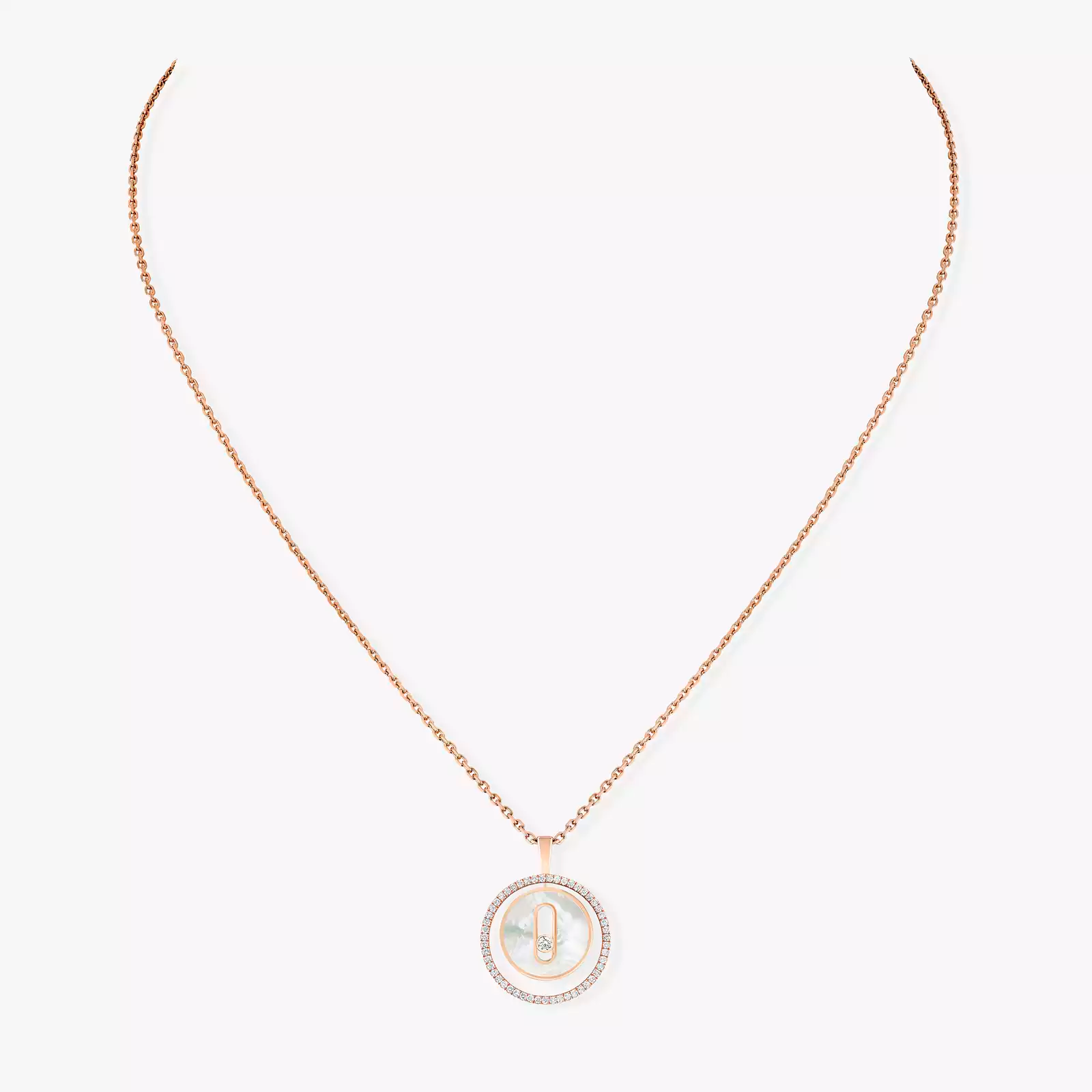 Messika White Mother-of-Pearl Lucky Move SM Necklace