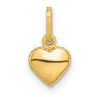 14K Yellow Gold Puffed Heart Pendant, 6x6mm