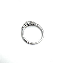 14K White Gold Alternating Ruby & Diamond Ring Size 6