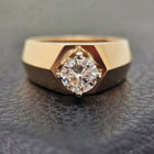 Custom Two-Tone Gold Wide Diamond Ring Mount