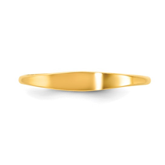 14K Gold Filled Signet Ring, Size 5