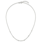 Silver 16.5" 6 Station CZ Necklace